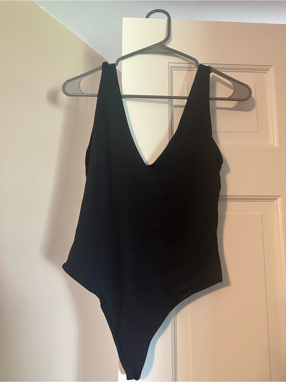 Babaton Black V-Neck Bodysuit